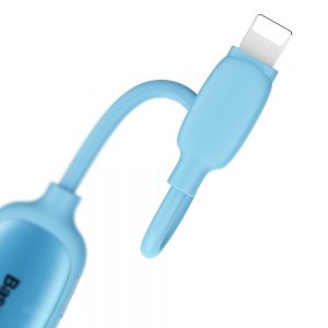 Адаптер-перехідник Baseus 3 в 1 iP Male to Dual iP - 3.5mm Female L51 Синій