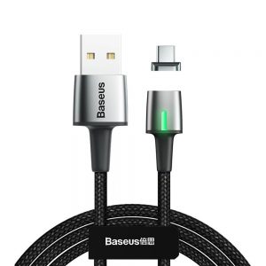 Кабель Baseus Zinc Magnetic USB Type-C 3A 1м Чорний