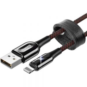 Кабель Baseus Tungsten Gold USB Lightning 2.4A 2м Чорний