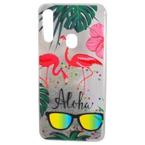 Чохол Lively Glitters для Samsung A20s A207 Фламінго Алоха