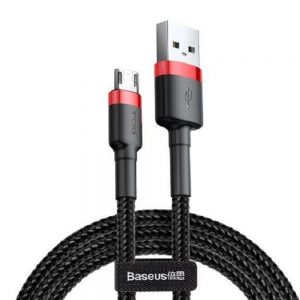 Кабель Baseus Cafule USB Micro 2.4A 1м Чорний/Червоний
