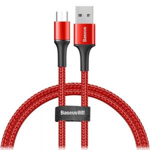 Кабель Baseus Cafule USB Micro 2.4A 1м Червоний