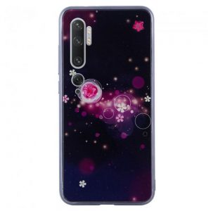 Чохол TPU+Glass скляний Fantasy для Xiaomi Mi Note 10 / Note 10 Pro / Mi CC9 Pro Бульбашки і квіти