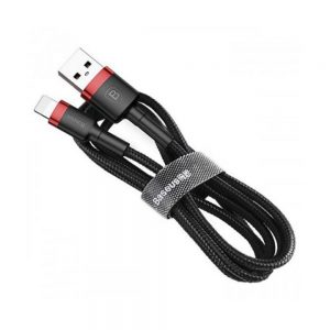 Кабель Baseus Cafule USB Lightning 1.5A 2м Чорний/Червоний