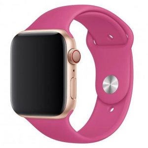 Ремінець силіконовий для Apple watch 38mm / 40mm (Рожевий/Плід дракона)