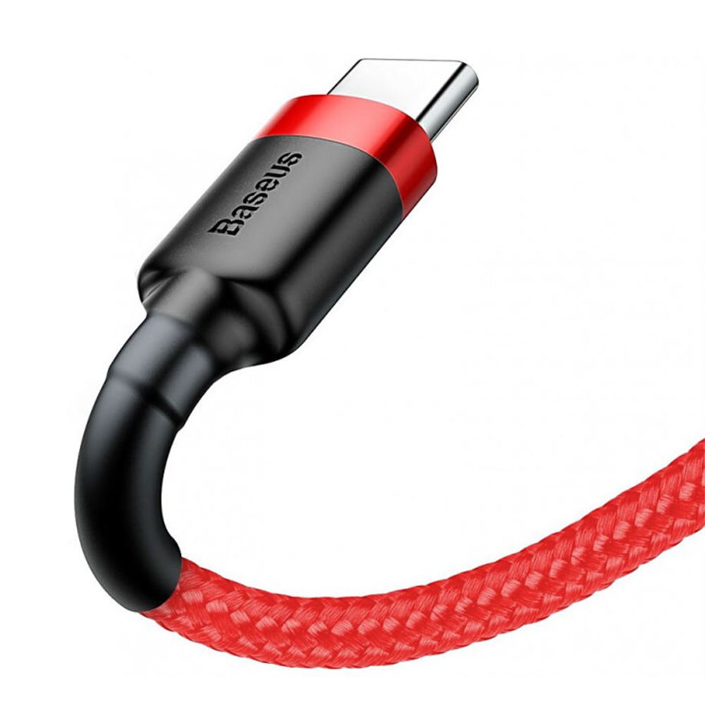 Кабель Baseus Cafule USB Type-C 2A 3м Червоний - Зображення 3