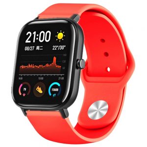 Ремінець силіконовий Sport Design для Xiaomi/Amazfit/Samsung 20 mm (Червоний / Red)