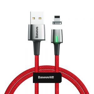Кабель Baseus Zinc Magnetic USB Lightning 2.4A 1m Червоний
