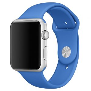 Ремінець силіконовий для Apple watch 42mm / 44mm (Синій / Royal Blue)