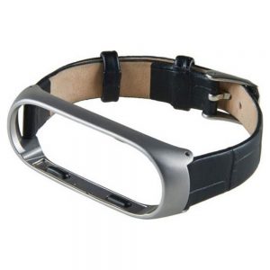 Ремінець Combined Steel-Leather для Xiaomi Mi Band 3/4 Чорний