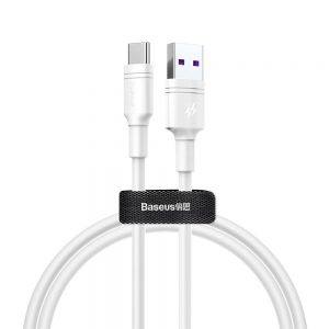 Кабель Baseus Double-Ring QuickCharge USB Type-C 5A 1m Білий