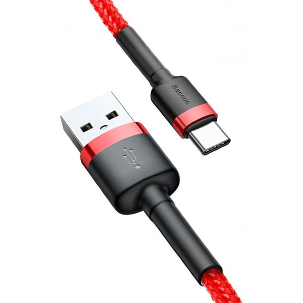 Кабель Baseus Cafule USB Type-C 2A 3м Червоний - Зображення 2