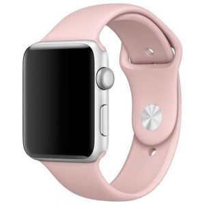 Ремінець силіконовий для Apple watch 42mm / 44mm (Рожевий / Pink Sand)