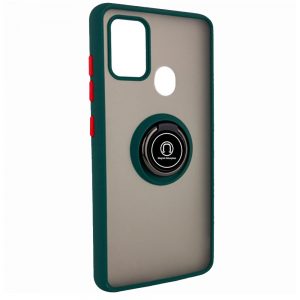 Чохол TPU+PC Deen ColorEdgingRing під магнітний тримач для Samsung Galaxy A21s (Зелений)