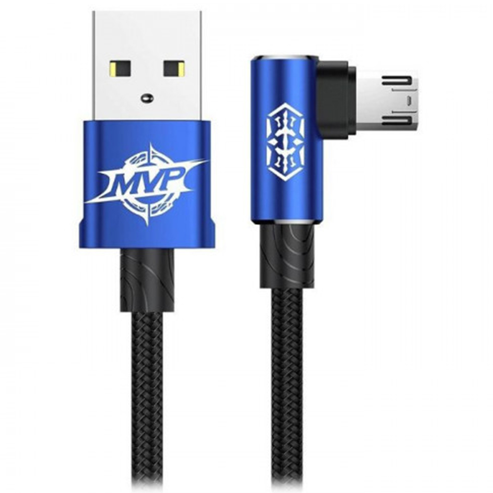 Кабель Baseus MVP Elbow Type USB для Micro 2A 1 м Синій