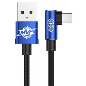 Кабель Baseus MVP Elbow Type USB для Type-C 2A 1 м Синій