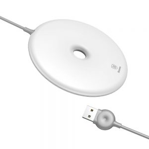 Бездротовий зарядний пристрій Baseus Donut Wireless Charger Білий