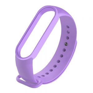 Ремінець силіконовий для фітнес-браслета Xiaomi Mi Band 5/6 Бузковий