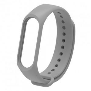 Ремінець силіконовий для фітнес-браслета Xiaomi Mi Band 5/6 Сірий