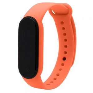 Ремінець силіконовий для фітнес-браслета Xiaomi Mi Band 5/6 Помаранчевий