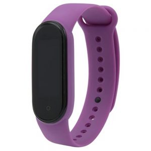 Ремінець силіконовий для фітнес-браслета Xiaomi Mi Band 5/6 Фіолетовий