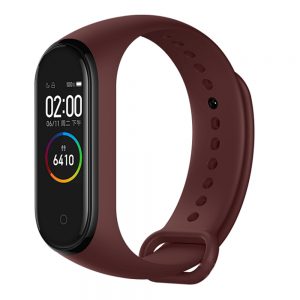 Ремінець силіконовий для фітнес-браслета Xiaomi Mi Band 5/6 Марсала