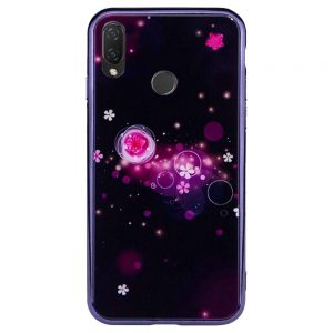 Чохол TPU+Glass скляний Fantasy для Xiaomi Redmi 7 Бульбашки і квіти