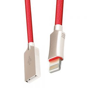 Кабель USB Cord Hi-Q Lightning 1M 2A Червоний