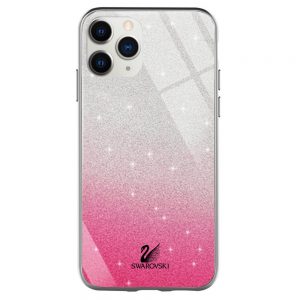 Чохол скляний Swarovski для Apple iPhone 11 Pro (5.8") Малиновий