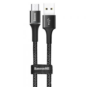Кабель Baseus Halo Data USB Micro 3A 1м Чорний