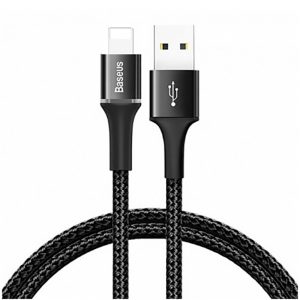 Кабель Baseus Halo Data USB IP 2.4A 0,5 м Чорний