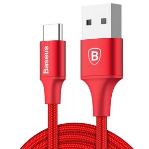 Кабель Baseus Cafule USB Type-C 3A 1м Червоний