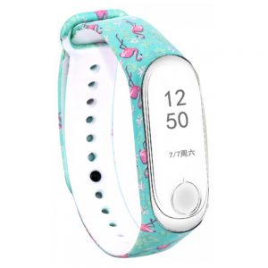 Ремінець силіконовий для фітнес-браслета Xiaomi Mi Band 3/4 Фламінго