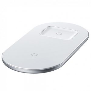 Бездротовий зарядний пристрій Baseus Simple 2в1 18W Max для іPhone+Pods Білий