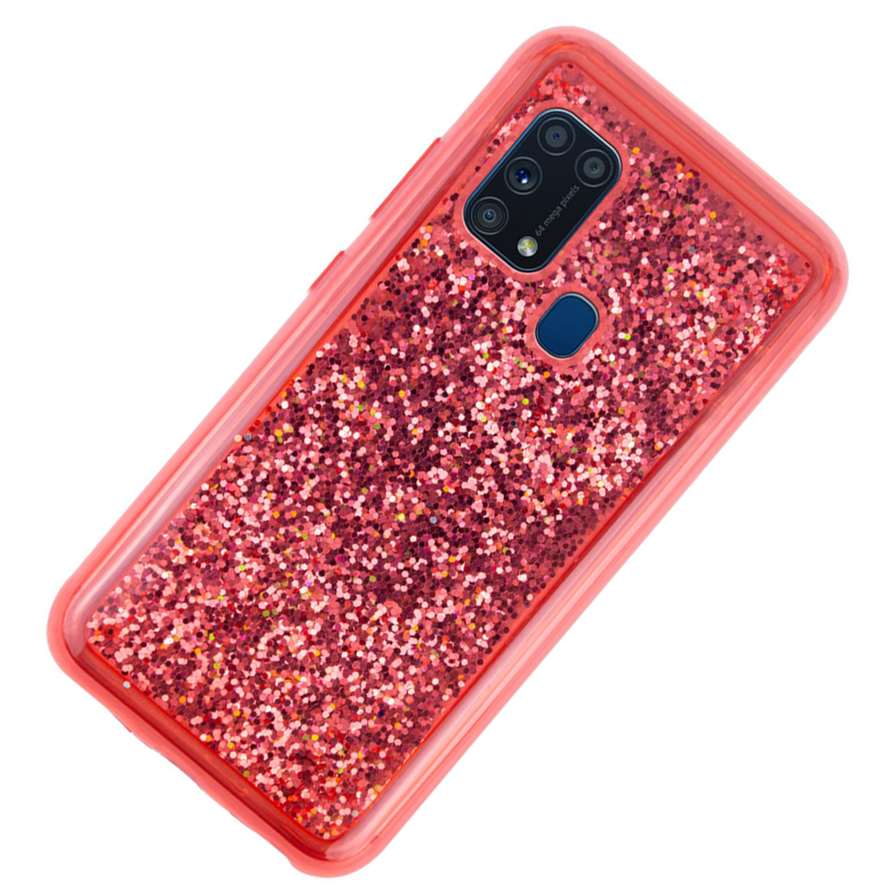 Чохол TPU+PC Sparkle (glitter) для Samsung Galaxy A21s (Червоний) - Зображення 4