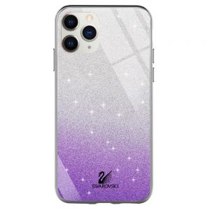 Чохол скляний Swarovski для Apple iPhone 11 Pro (5.8") Фіолетовий
