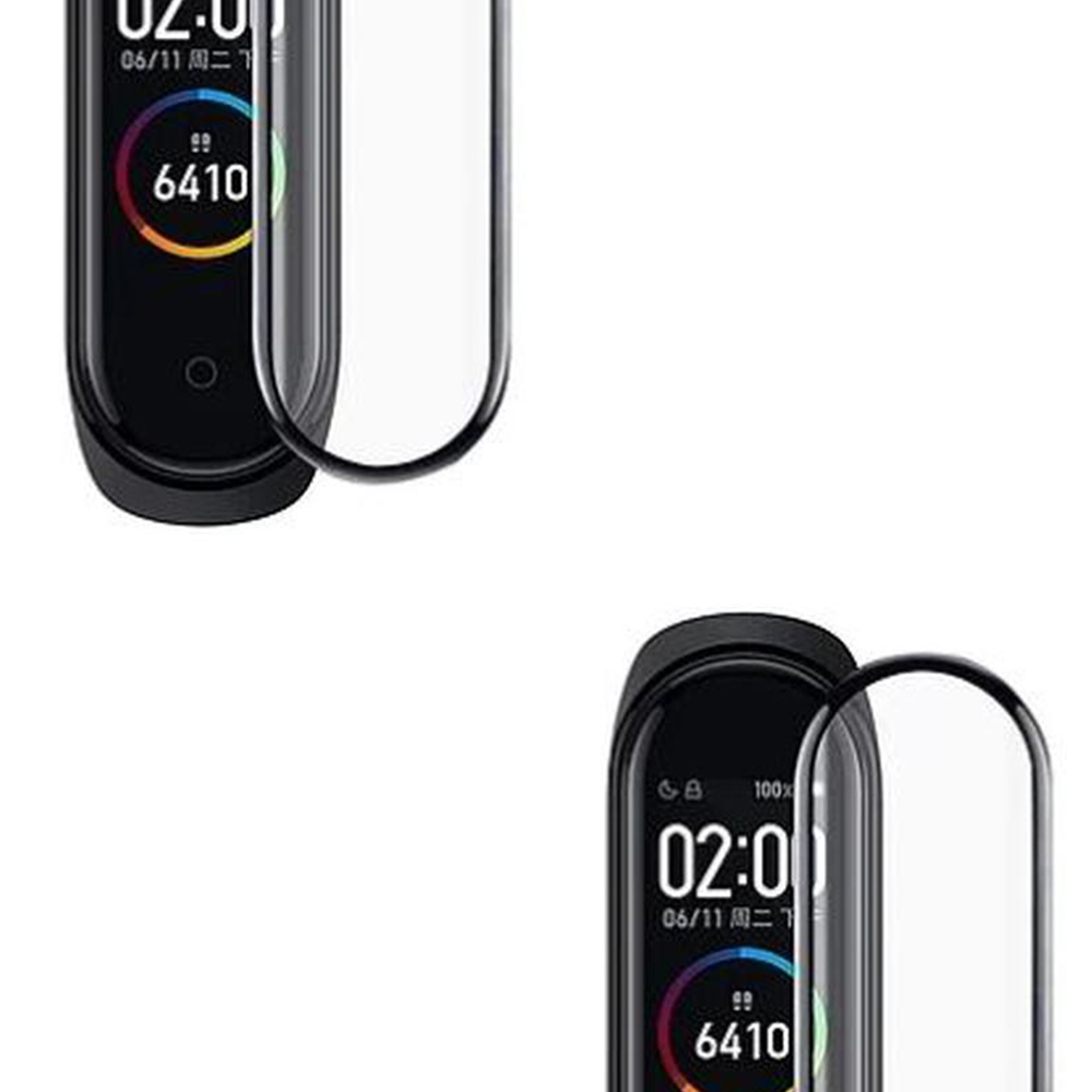 Захисне скло для XIAOMI Mi Band 5/6 Flexible Glass (0.2 мм, 3D чорний) - Зображення 2