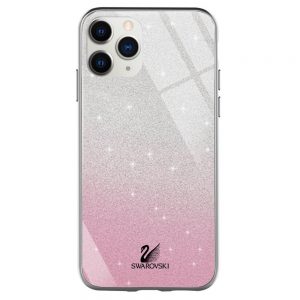 Чохол скляний Swarovski для Apple iPhone 11 Pro (5.8") Рожевий
