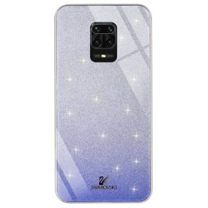 Чохол скляний Swarovski для Xiaomi Redmi Note 9S / Note 9 Pro / Note 9 Pro Max Синій