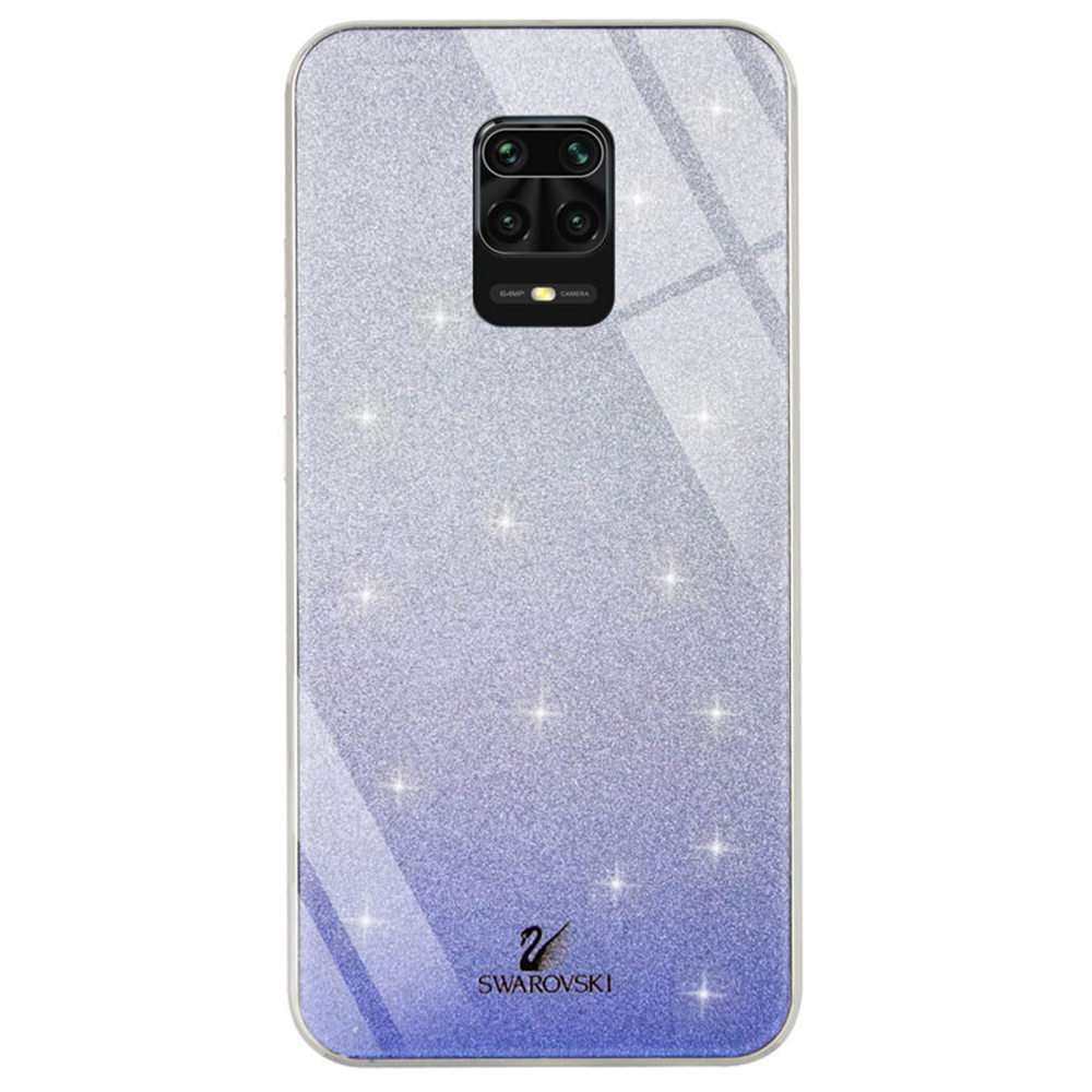 Чохол скляний Swarovski для Xiaomi Redmi Note 9S / Note 9 Pro / Note 9 Pro Max Синій