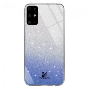 Чохол скляний Swarovski для Samsung Galaxy S20 Plus (G985) Синій