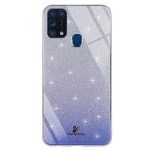 Чохол скляний Swarovski для Samsung Galaxy M31 (M315) Синій