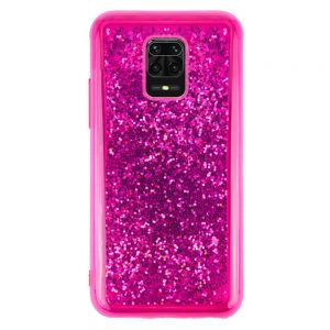 Чохол TPU+PC Sparkle (glitter) для Xiaomi Redmi Note 9s / Note 9 Pro / Note 9 Pro Max (Малиновий)