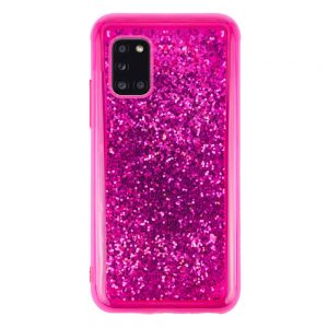 Чохол TPU+PC Sparkle (glitter) для Samsung Galaxy A31 (Малиновий)