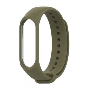 Ремінець силіконовий для фітнес-браслета Xiaomi Mi Band 3/4 Темно-Зелений