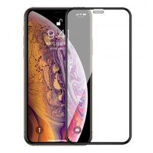 Захисне скло для APPLE iPhone XS Max / 11 Pro Max Silicone Edge (0.3 мм, 4D чорний) Люкс