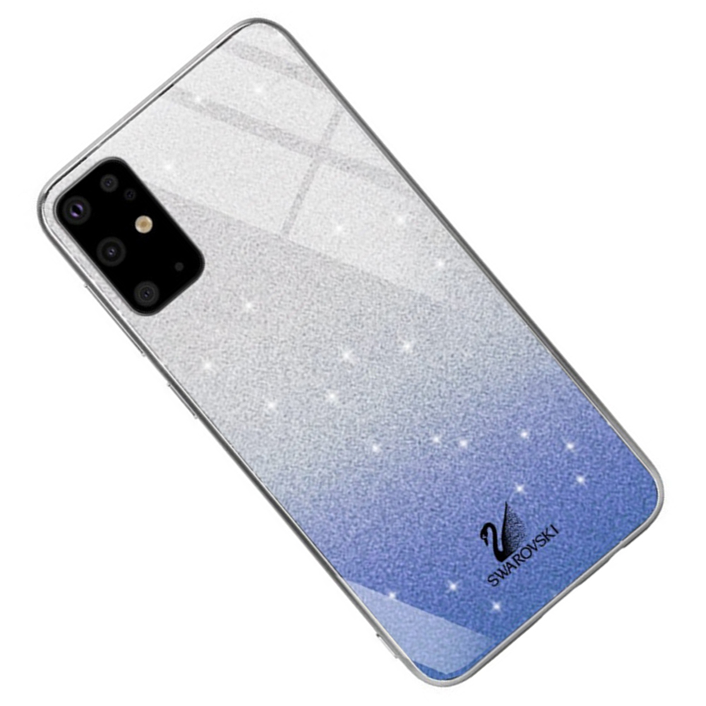 Чохол скляний Swarovski для Samsung Galaxy S20 Ultra (G988) Синій - Зображення 2