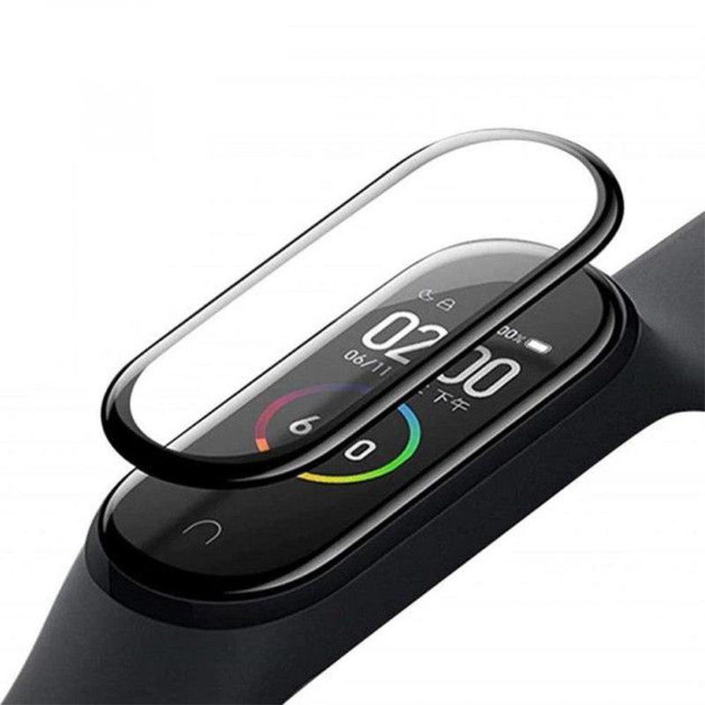 Захисне скло для XIAOMI Mi Band 5/6 Flexible Glass (0.2 мм, 3D чорний) - Зображення 3