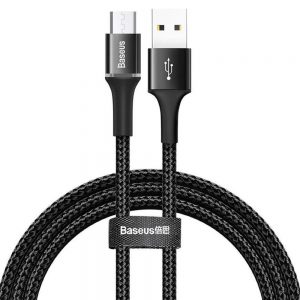Кабель Baseus Halo Data USB Micro 3A 0,5 м Чорний