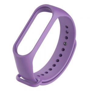 Ремінець силіконовий для фітнес-браслета Xiaomi Mi Band 3/4 Бузковий